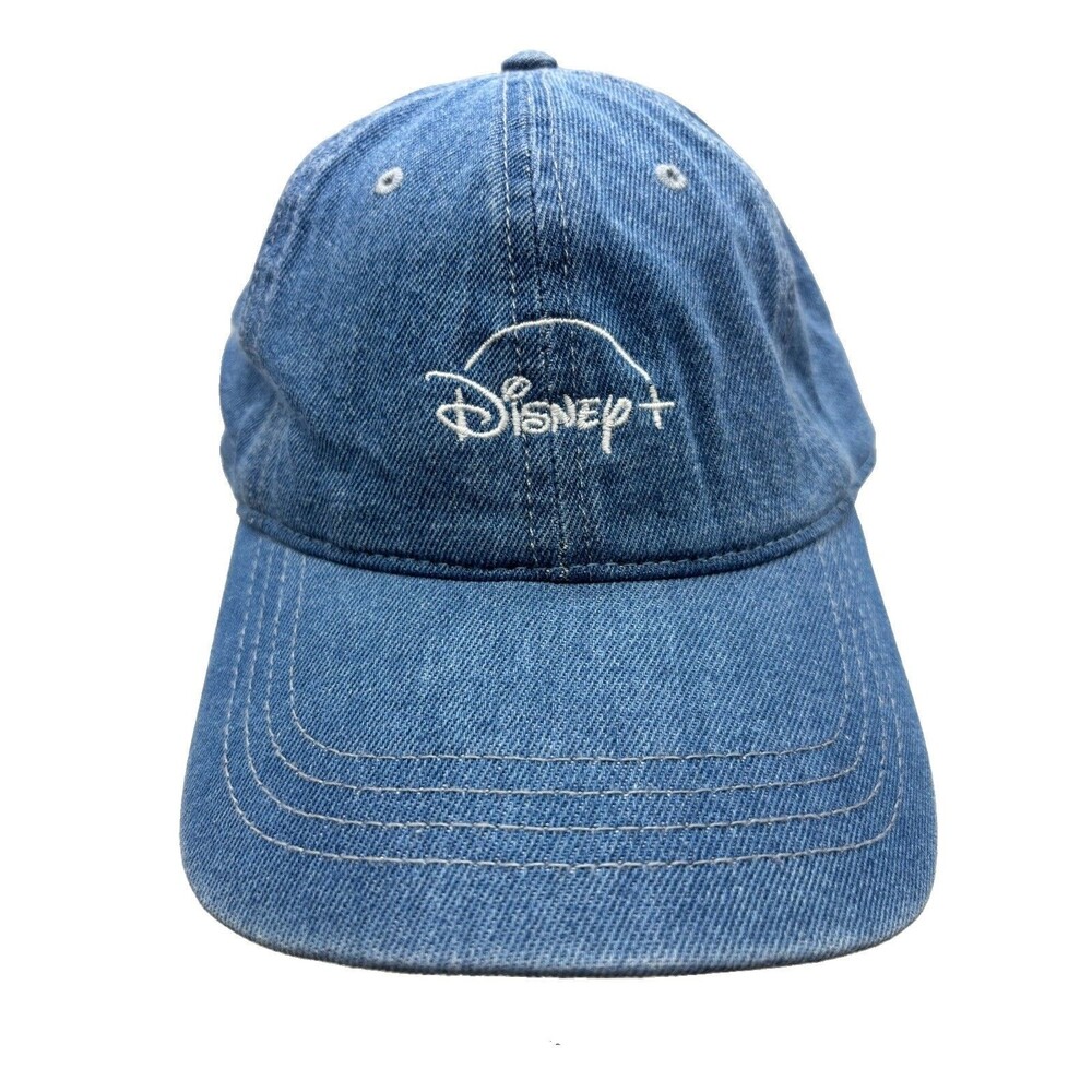 Disney+ Disney Plus Embroidered White Logo Blue Denim Strapback OTTO